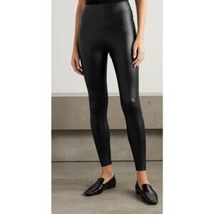COMMANDO - Faux stretch-leather leggings/ S / Black / NWT